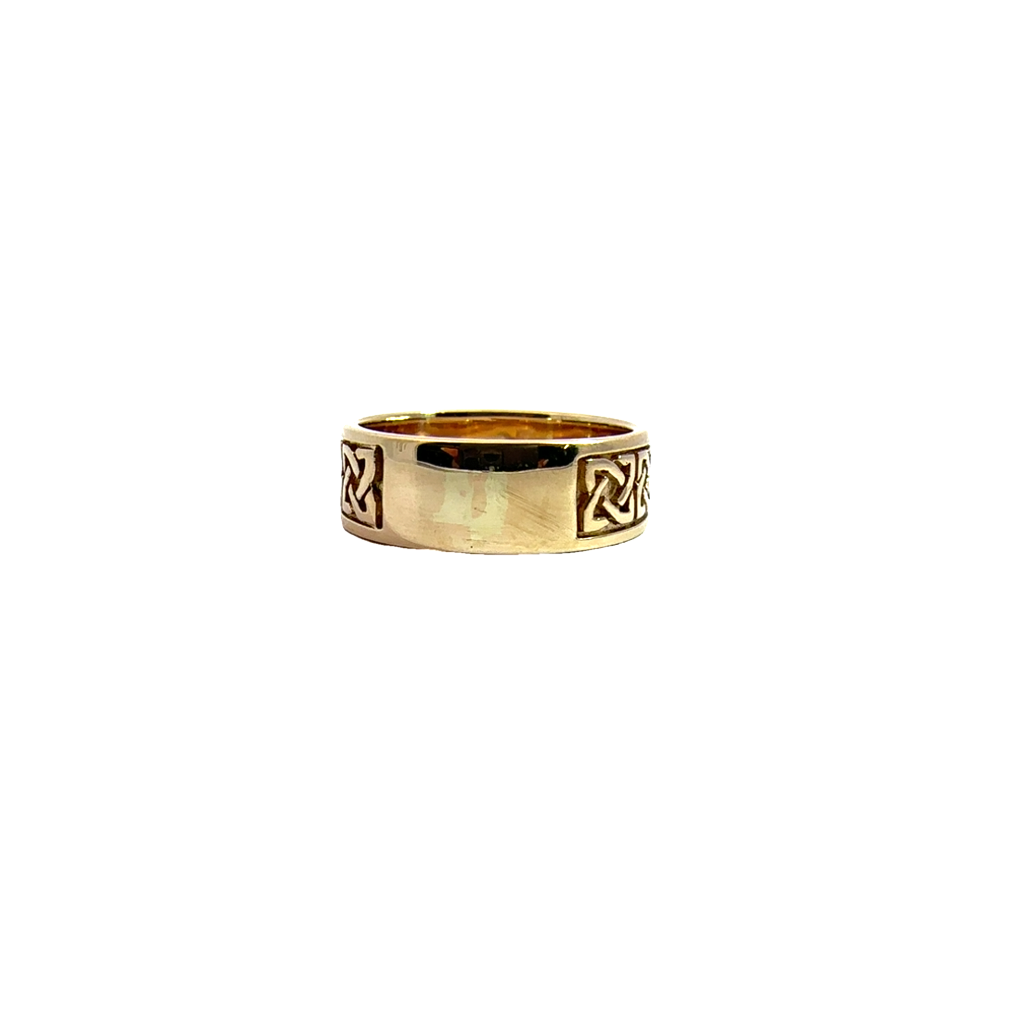 Estate Celtic Knot 14k Yellow Gold Band