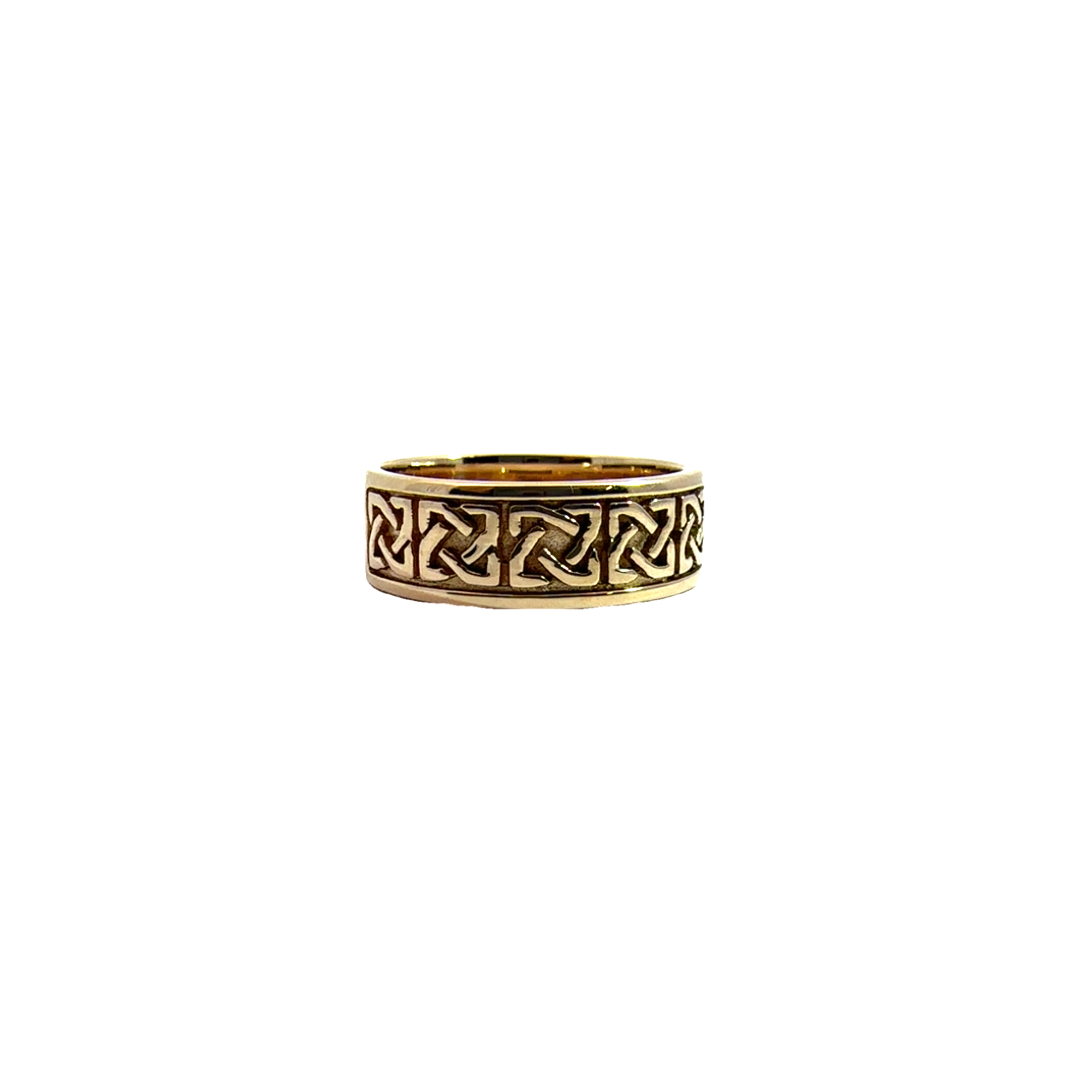 Estate Celtic Knot 14k Yellow Gold Band