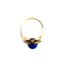 Estate Synthetic Star Sapphire and Diamond 10k Yellow Gold Ring