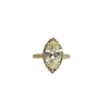 Estate 14k Yellow Gold Marquise Diamond Engagement Ring - 2.80 CTW