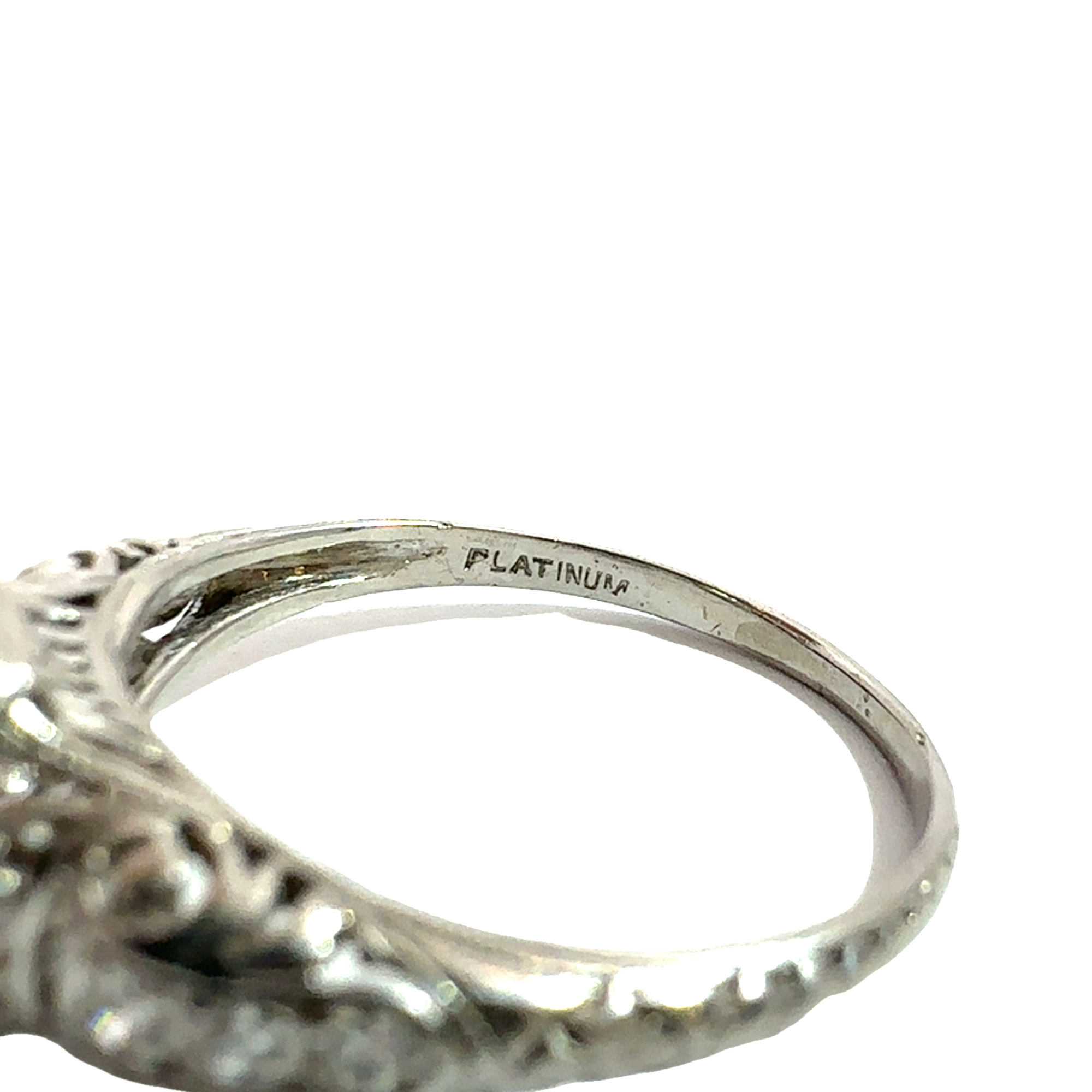 Vintage Platinum Filigree Design Diamond Ring - 1.30 CTW