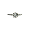 Estate 14k White Gold Round Brilliant Diamond Engagement Ring - 0.93 CTW