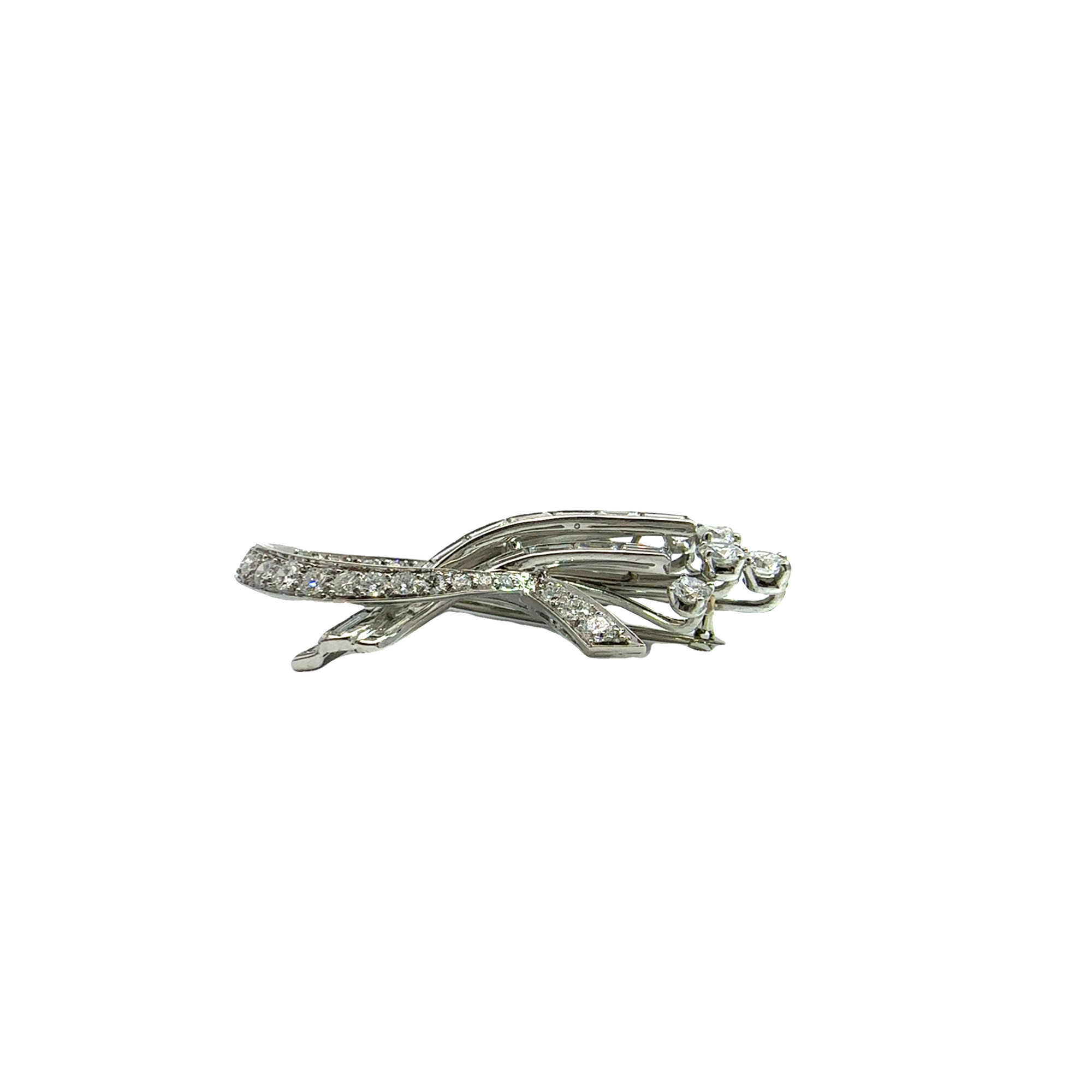 Vintage Platinum Diamond Spray Brooch