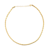 Estate 14k Yellow Gold Square Cable Link Chain Necklace 18"