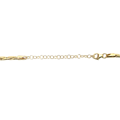 Estate 14k Yellow Gold Square Cable Link Chain Necklace 18"