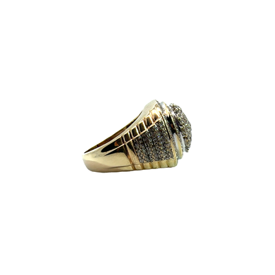 Estate Men's 10k Yellow Gold Diamond Ring