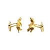 Estate 14K Yellow Gold Stock Market Bull and Bear Cufflinks