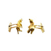 Estate 14K Yellow Gold Stock Market Bull and Bear Cufflinks