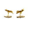 Estate 14K Yellow Gold Stock Market Bull and Bear Cufflinks