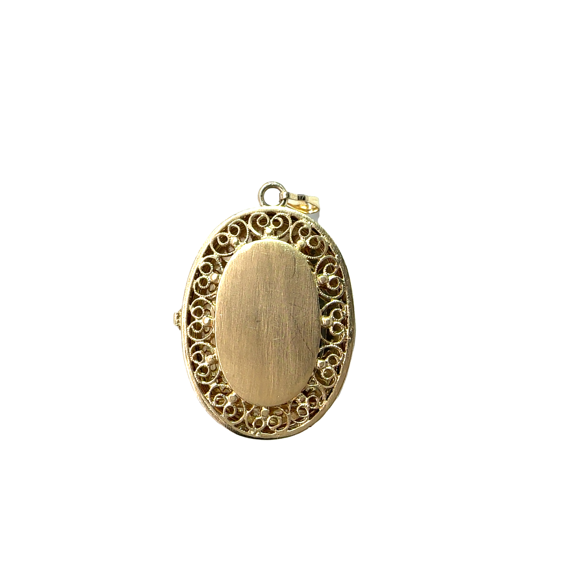 Vintage 14k Yellow Gold Locket Pendant