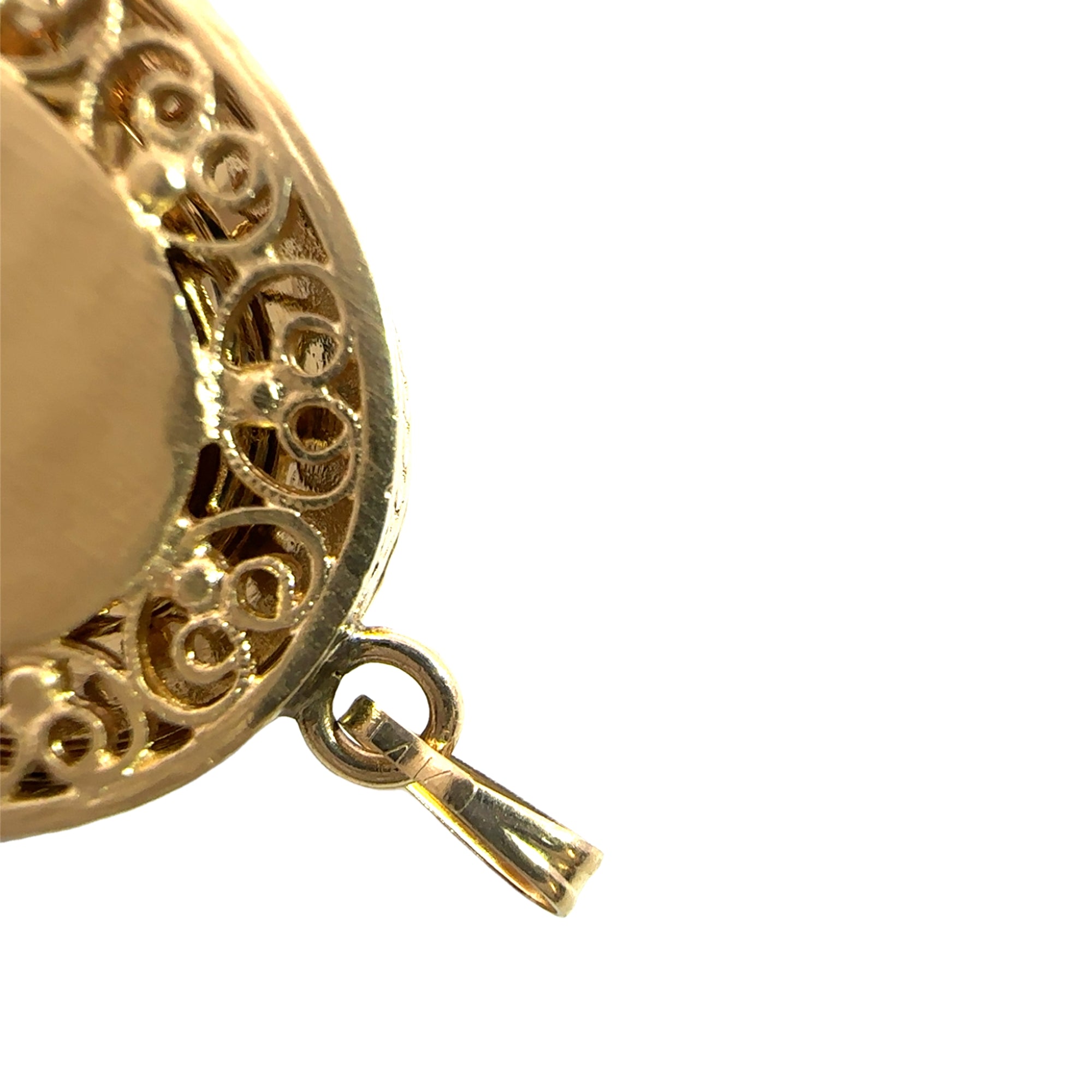 Vintage 14k Yellow Gold Locket Pendant