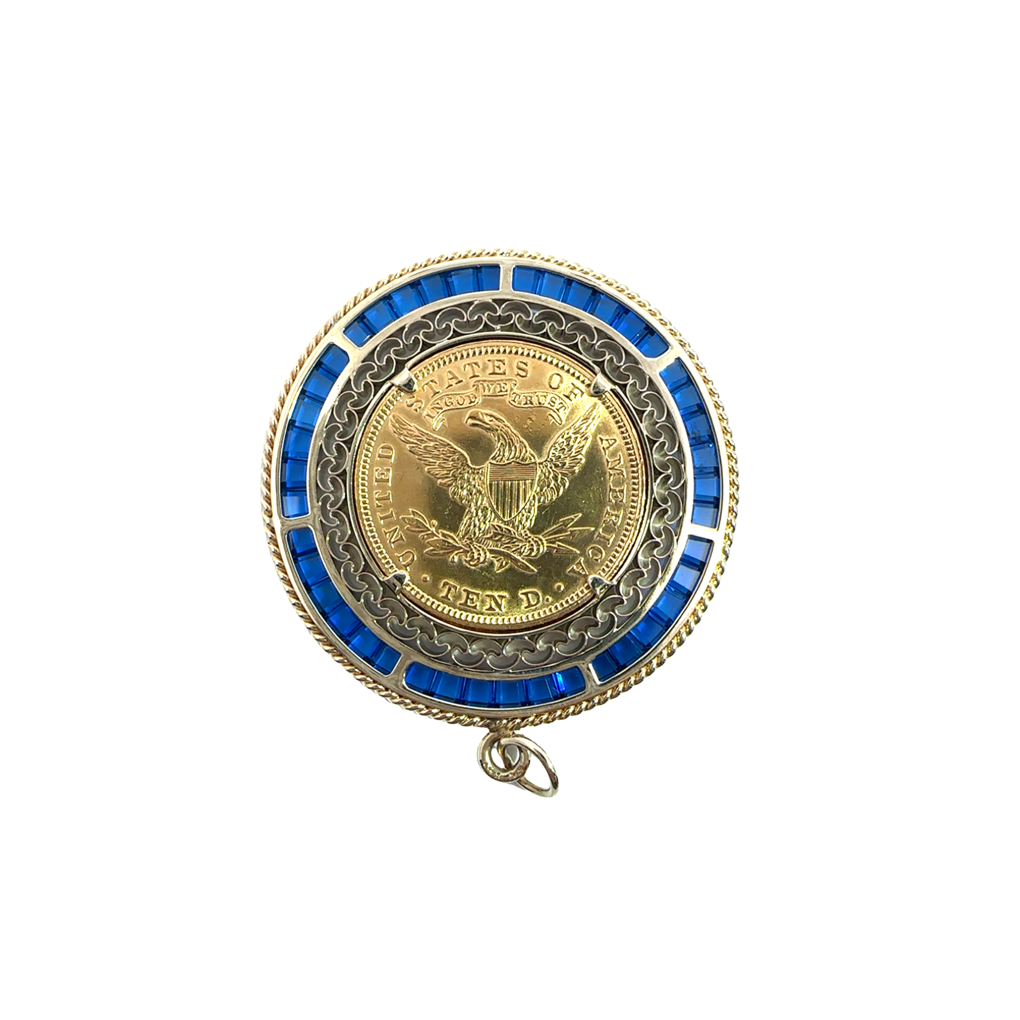 Vintage 14k Yellow Gold 1907 Liberty Head Coin Pendant