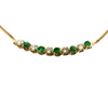 Estate Emerald and Diamond 14k Yellow Gold Necklace 16"