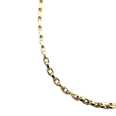 Estate 14k Yellow Gold Lightweight Fancy Link Chain Necklace 20"