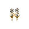 Orlando Orlandini Estate 18k Yellow and White Gold Dangle Earrings