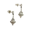 Estate Platinum and Diamond Drop Earrings