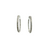 Estate Diamond and 14k White Gold Hoop Earrings Medium