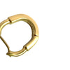 Estate Tiffany & Co. Estate Lock Matte Yellow Gold Diamond Hoop Earrings