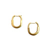 Estate Tiffany & Co. Estate Lock Matte Yellow Gold Diamond Hoop Earrings