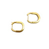 Estate Tiffany & Co. Estate Lock Matte Yellow Gold Diamond Hoop Earrings