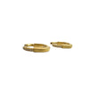 Estate Tiffany & Co. Estate Lock Matte Yellow Gold Diamond Hoop Earrings