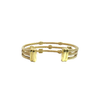 Estate David Yurman 14k Yellow Gold Diamond 3 Row Confetti Cuff Bracelet