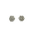 Estate Floral Design Diamond and 14k White Gold Earrings