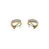 Estate Pave Diamond Huggie Earrings