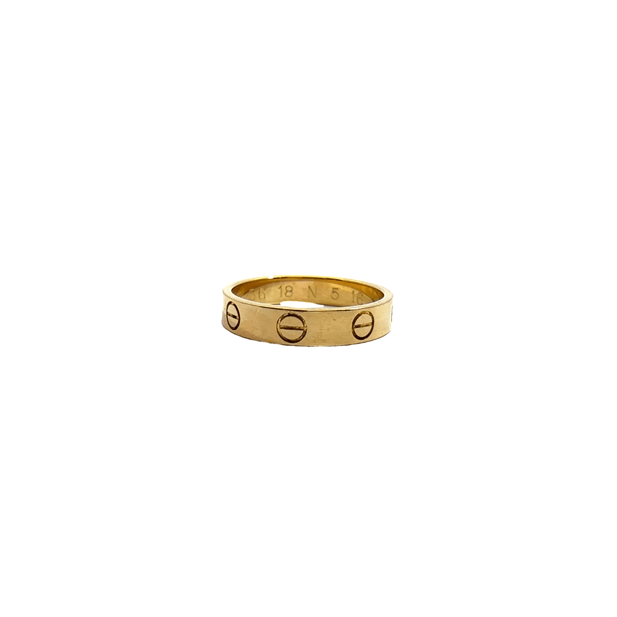 Vintage Cartier 18k Yellow Gold Love Band Ring