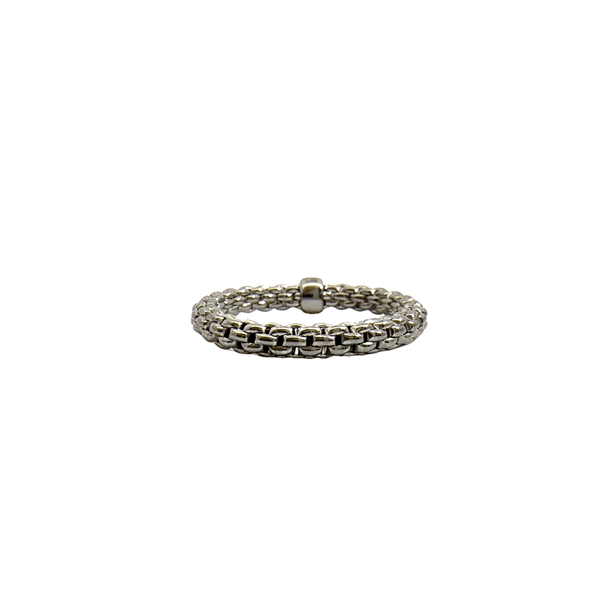 Estate FOPE Essentials Collection Flex&#39;it  18k White Gold Ring