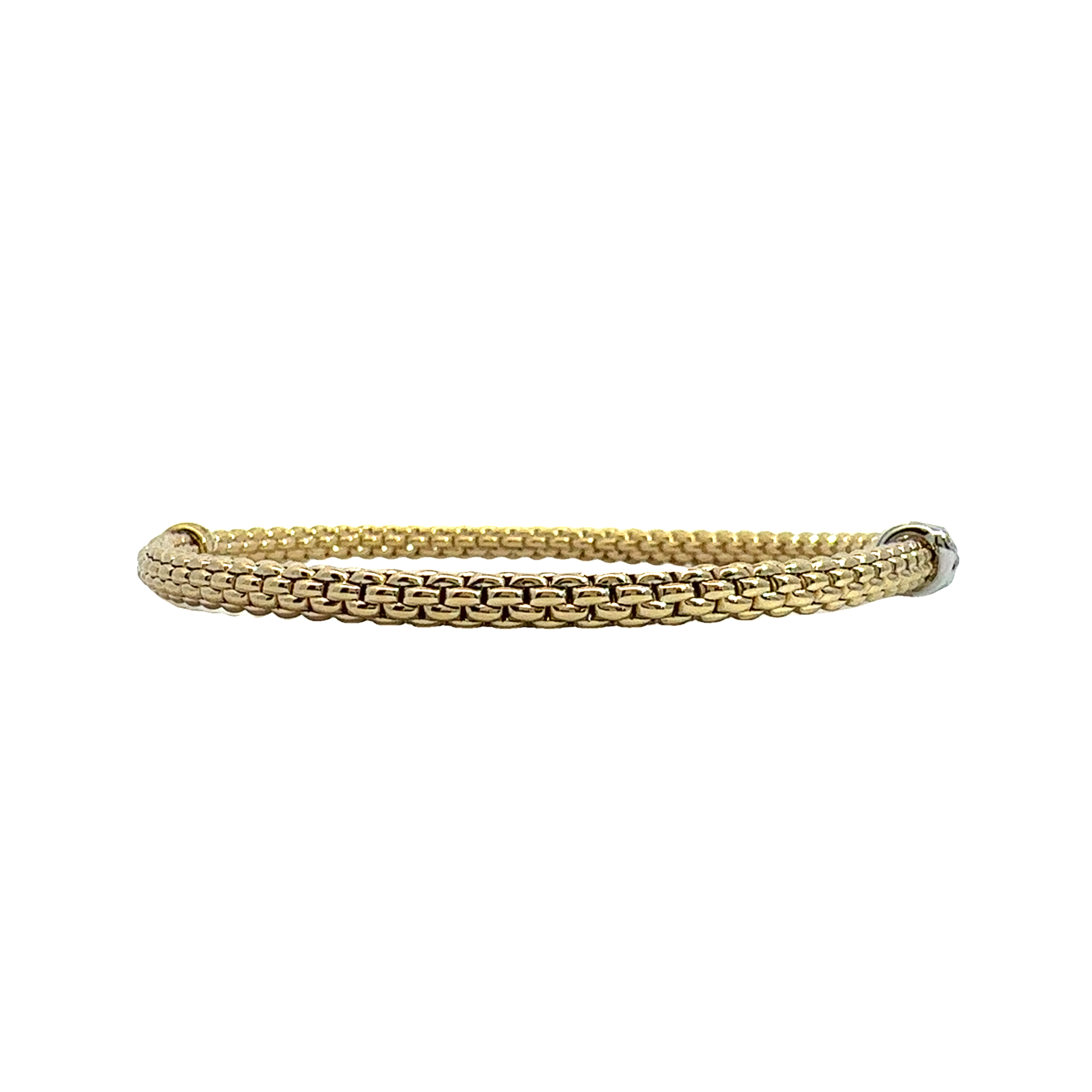 Estate FOPE 18k White and Yellow Gold Diamond Prima Collection Flex'it Bracelet