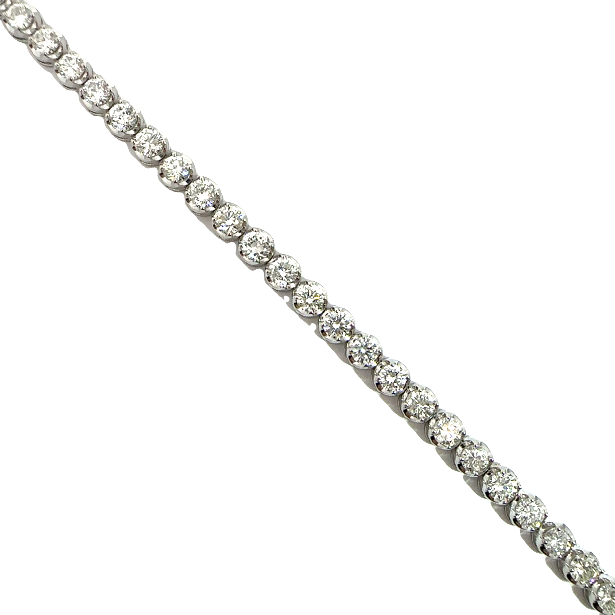 NEW! 14k White Gold 6.67ctw Diamond Tennis Bracelet