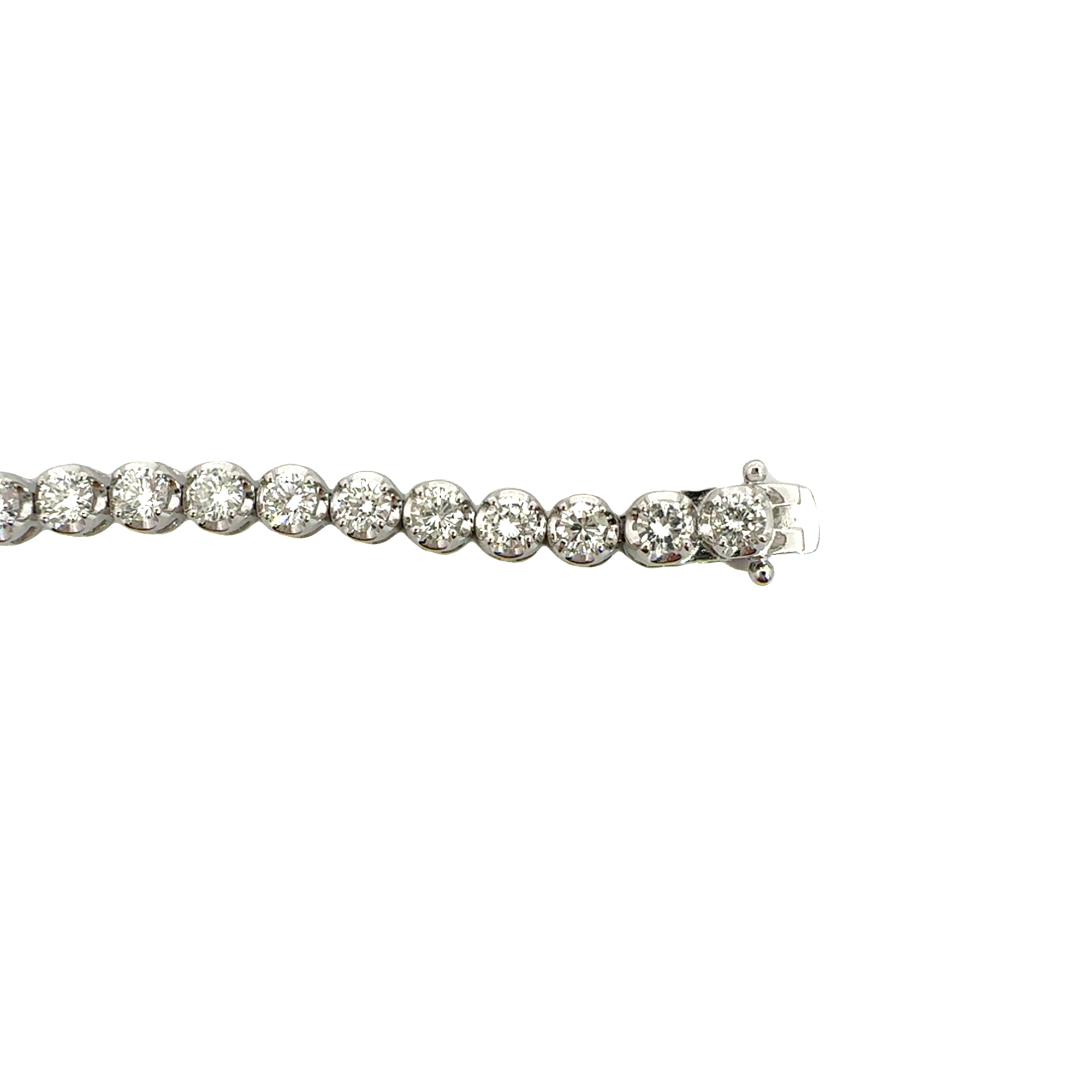 NEW! 14k White Gold 6.67ctw Diamond Tennis Bracelet