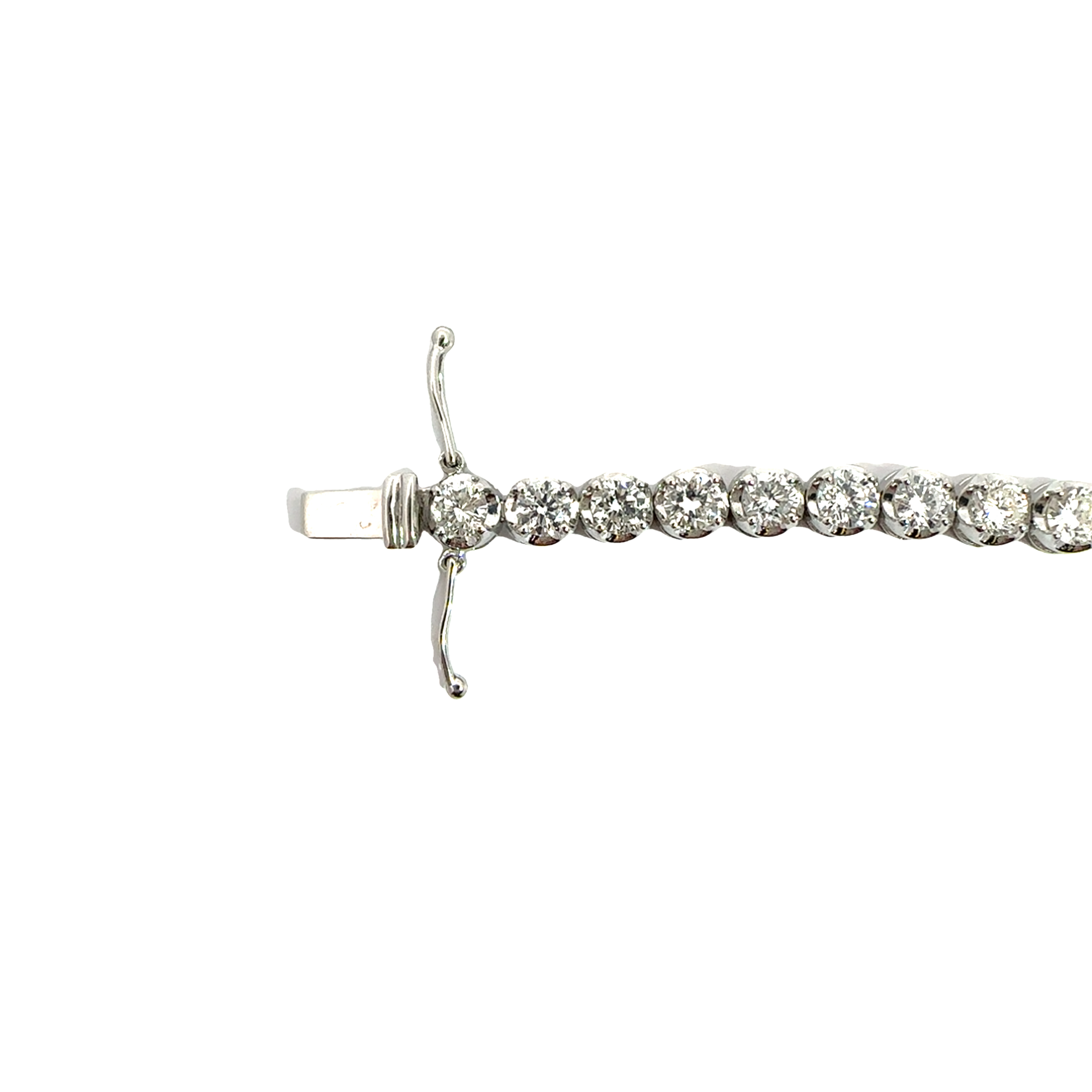 NEW! 14k White Gold 6.67ctw Diamond Tennis Bracelet