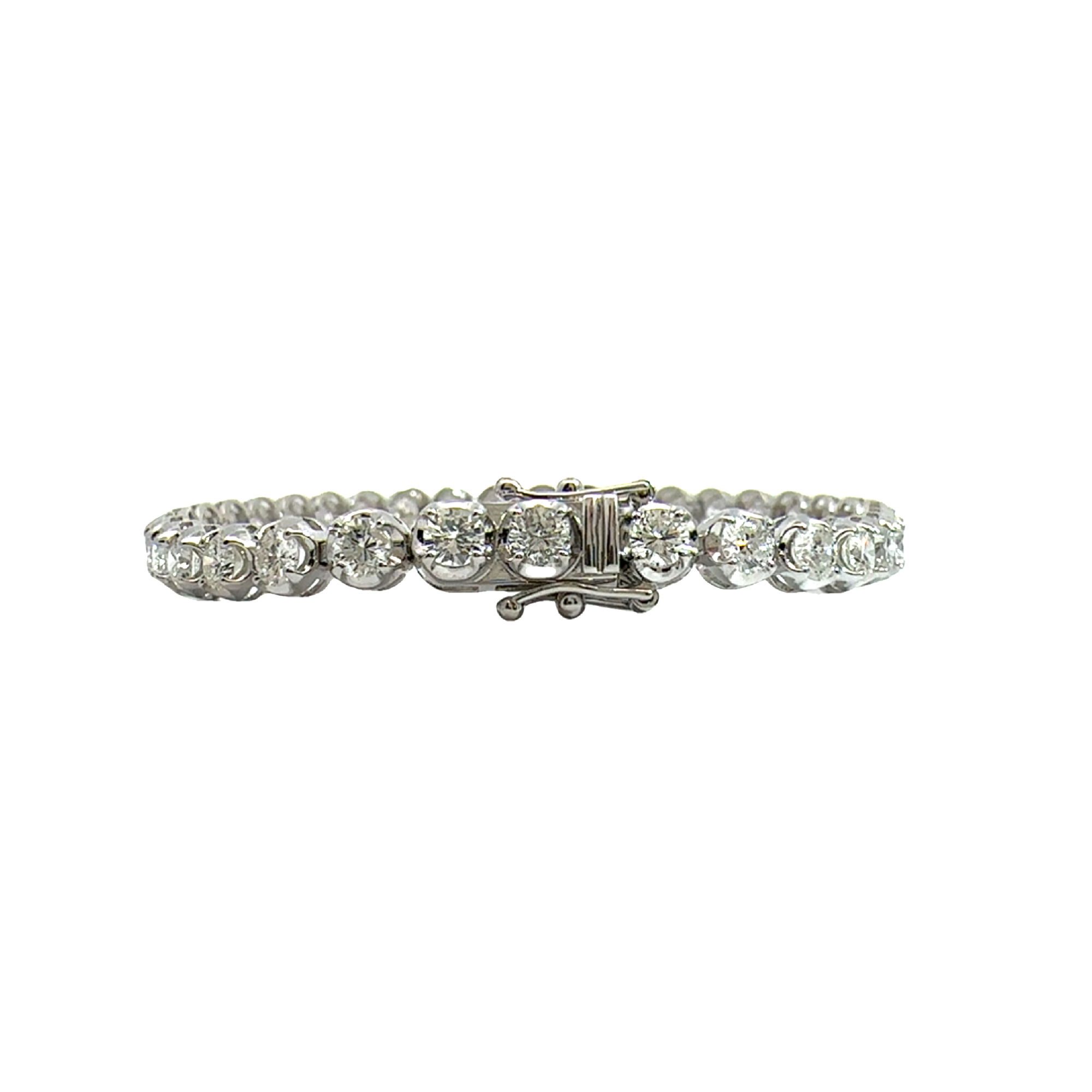 NEW! 14k White Gold 6.67ctw Diamond Tennis Bracelet