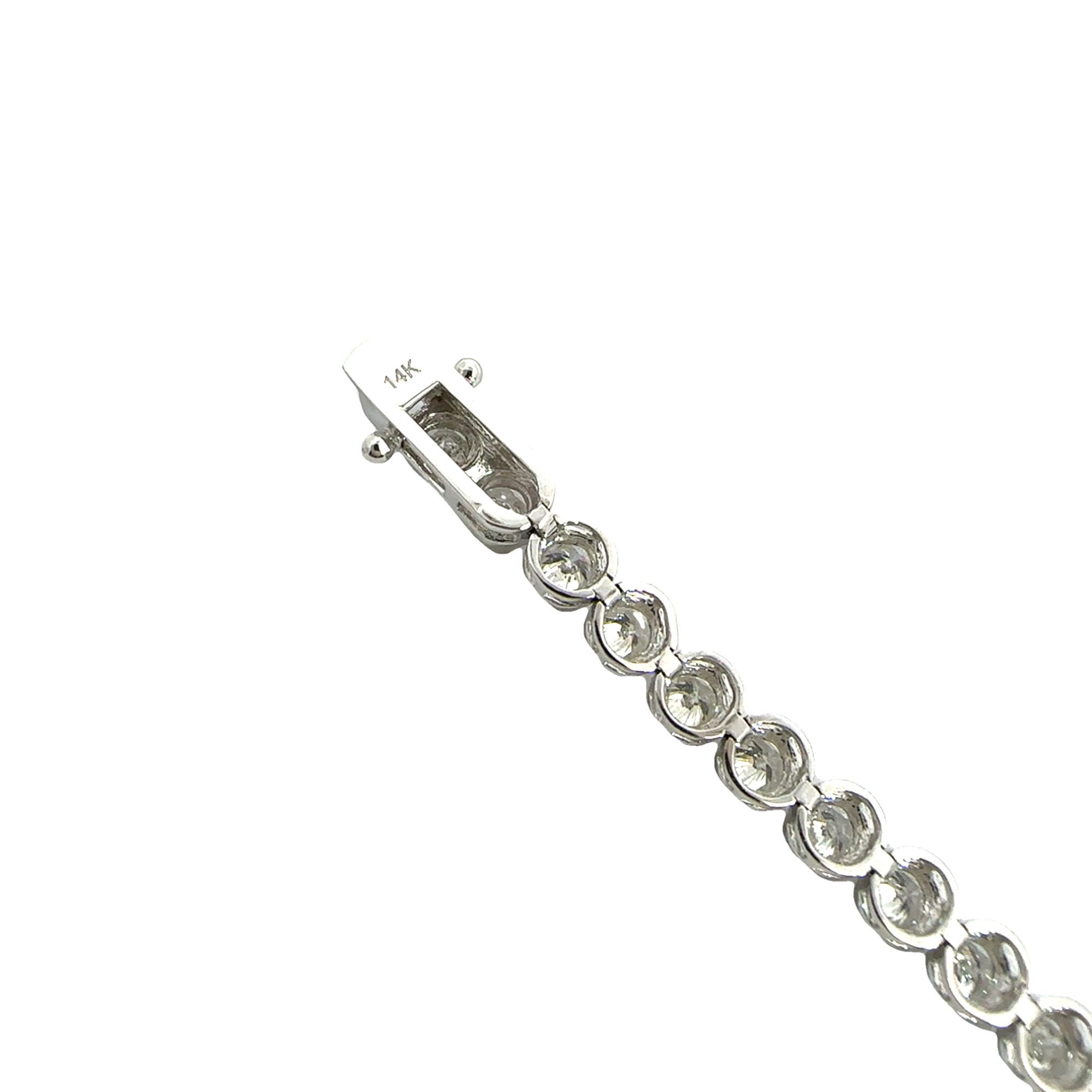 NEW! 14k White Gold 6.67ctw Diamond Tennis Bracelet