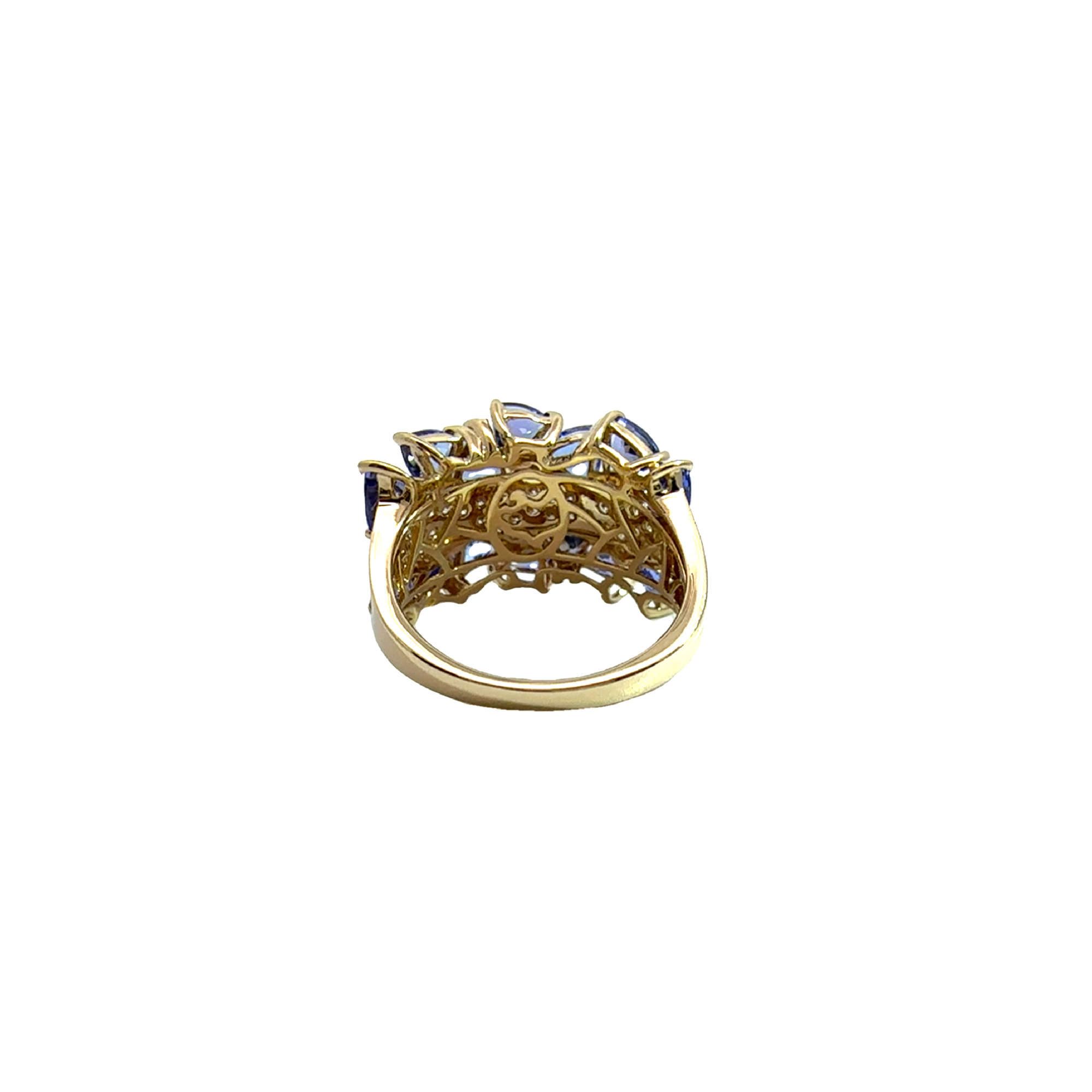 Estate Effy 14k Yellow Gold Tanzanite & Diamond Ring