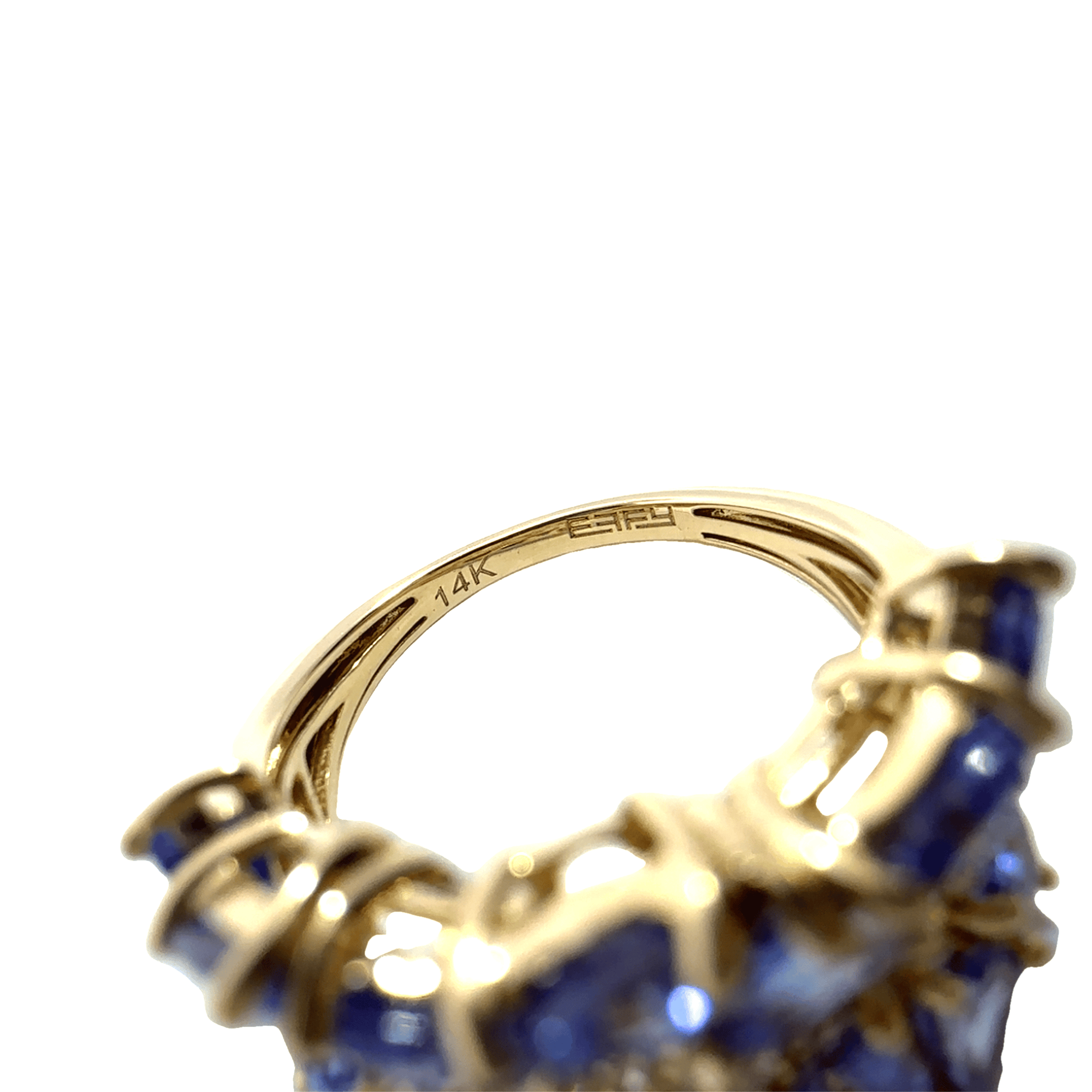 Estate Effy 14k Yellow Gold Tanzanite & Diamond Ring