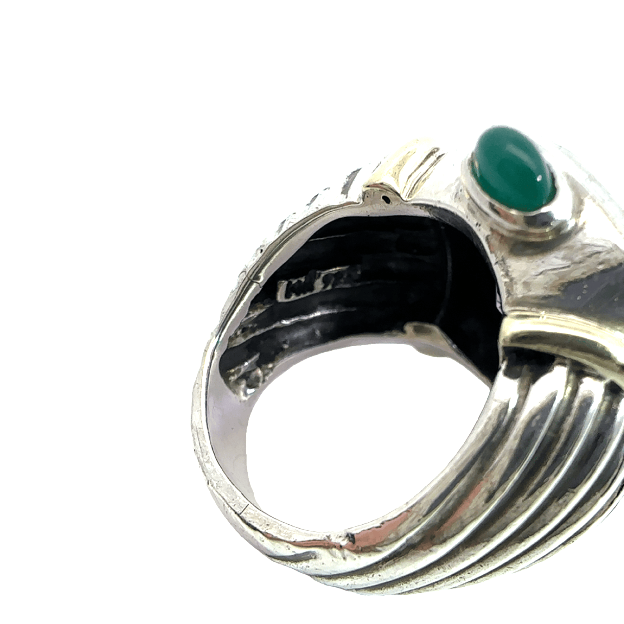 Estate David Yurman Sterling Silver Amethyst & Green Tourmaline Ring