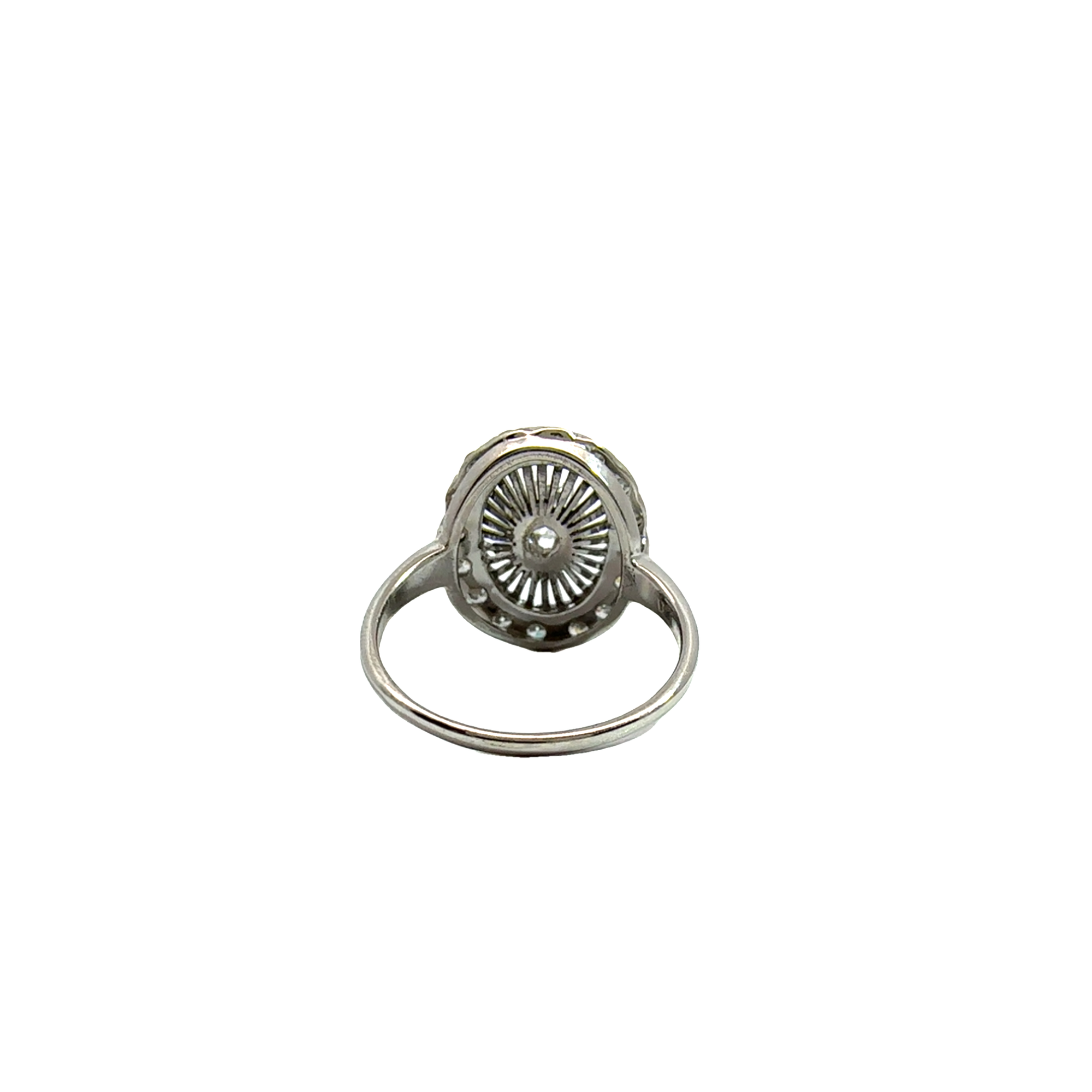 Vintage 14k White Gold Diamond Ring