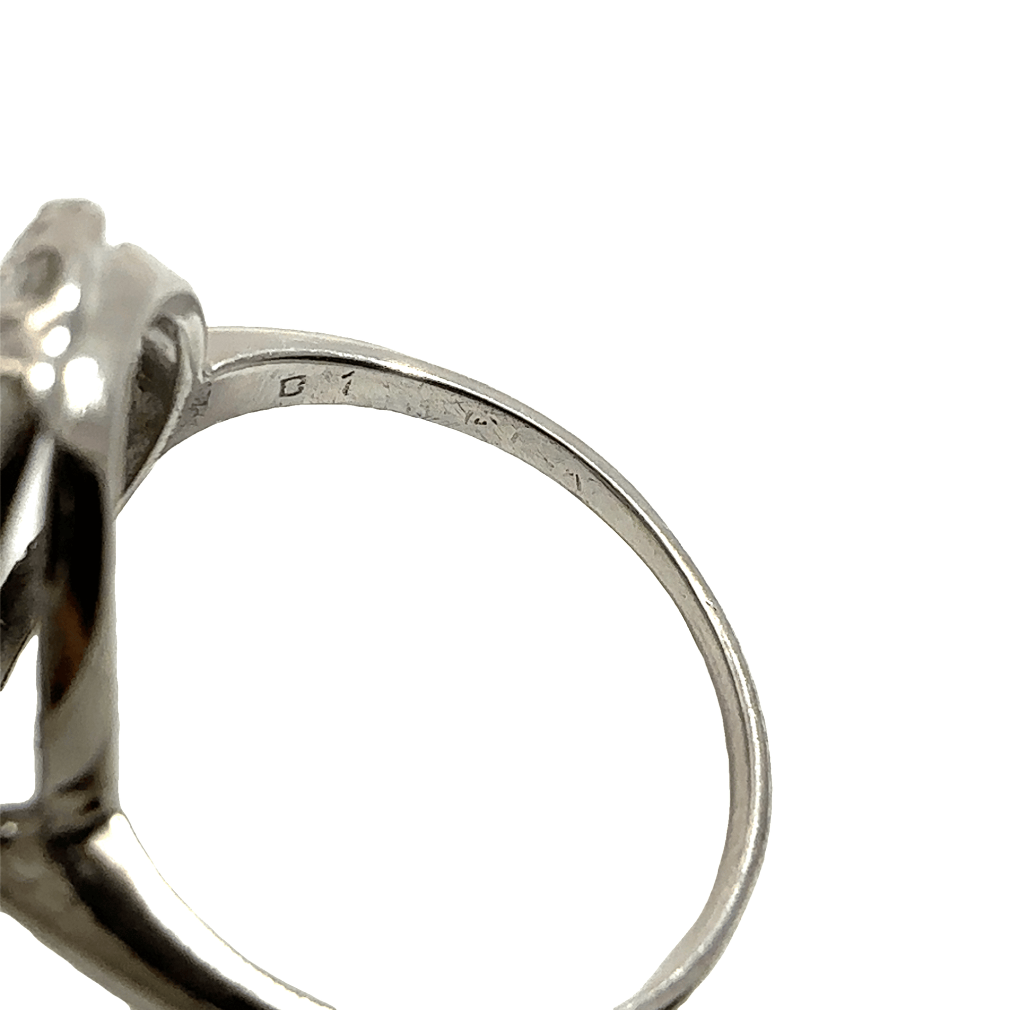 Vintage 14k White Gold Diamond Ring