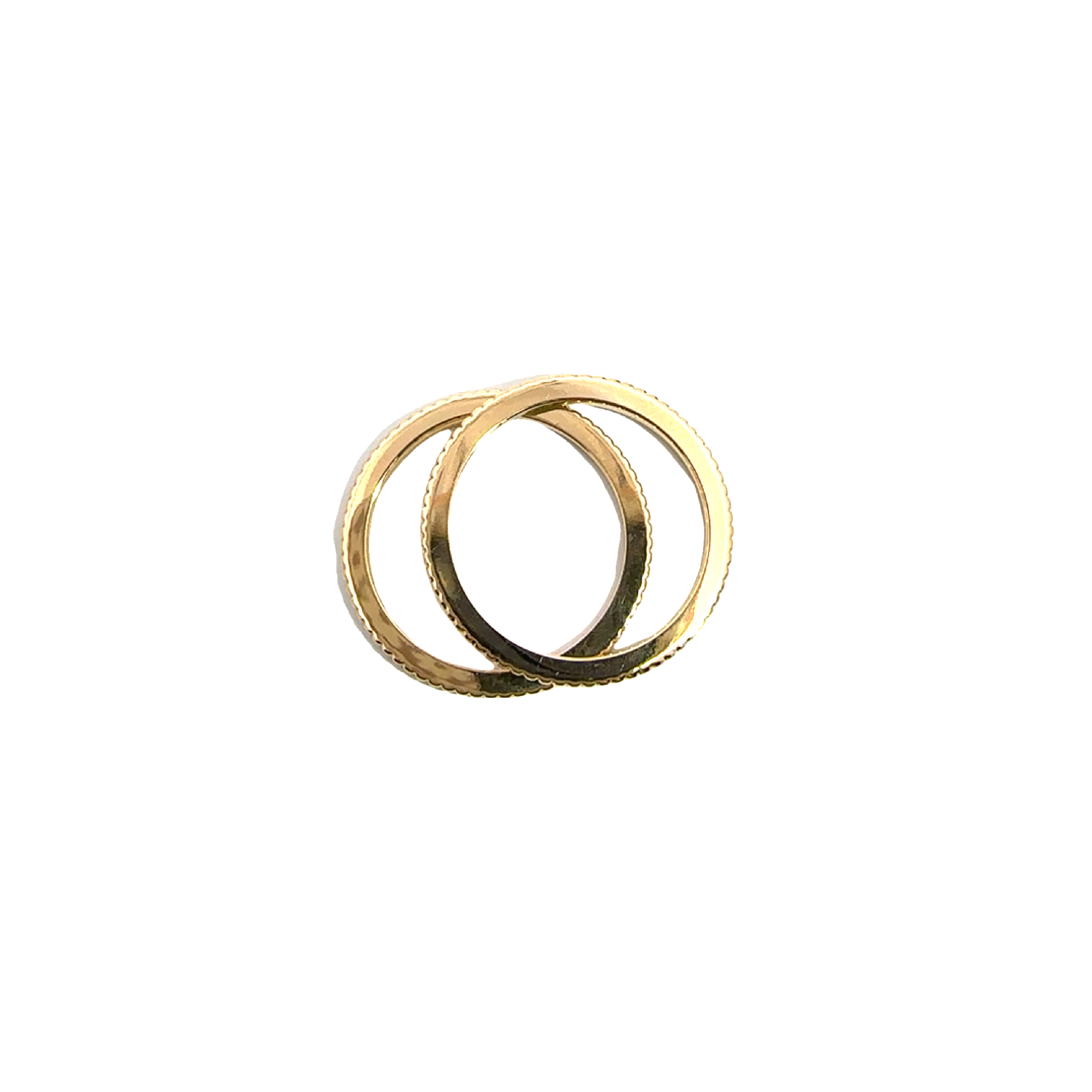 Estate 18k Yellow Gold Beaded Band Rings