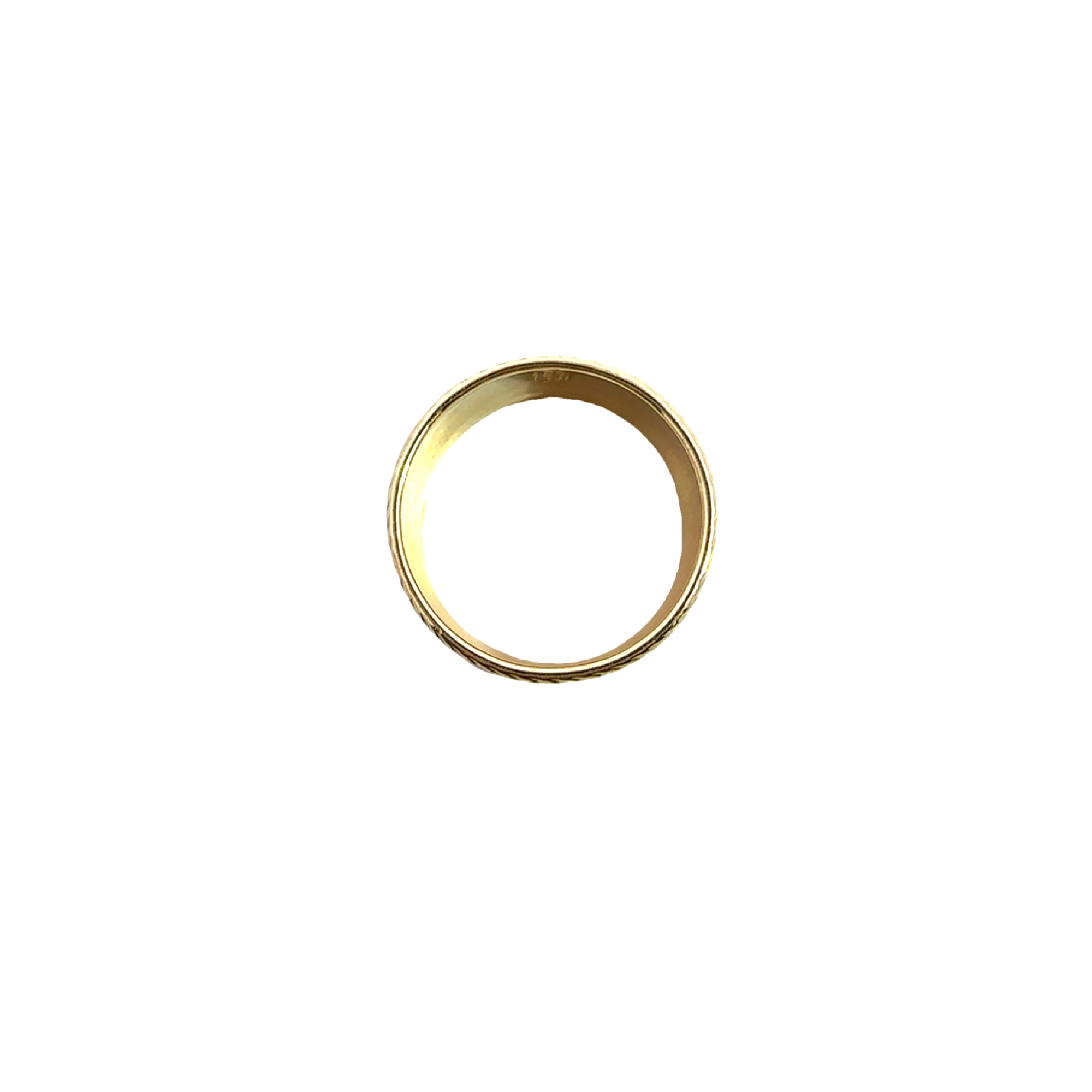 Vintage 14k Yellow Gold and Blue Enamel Milor Italy Ring