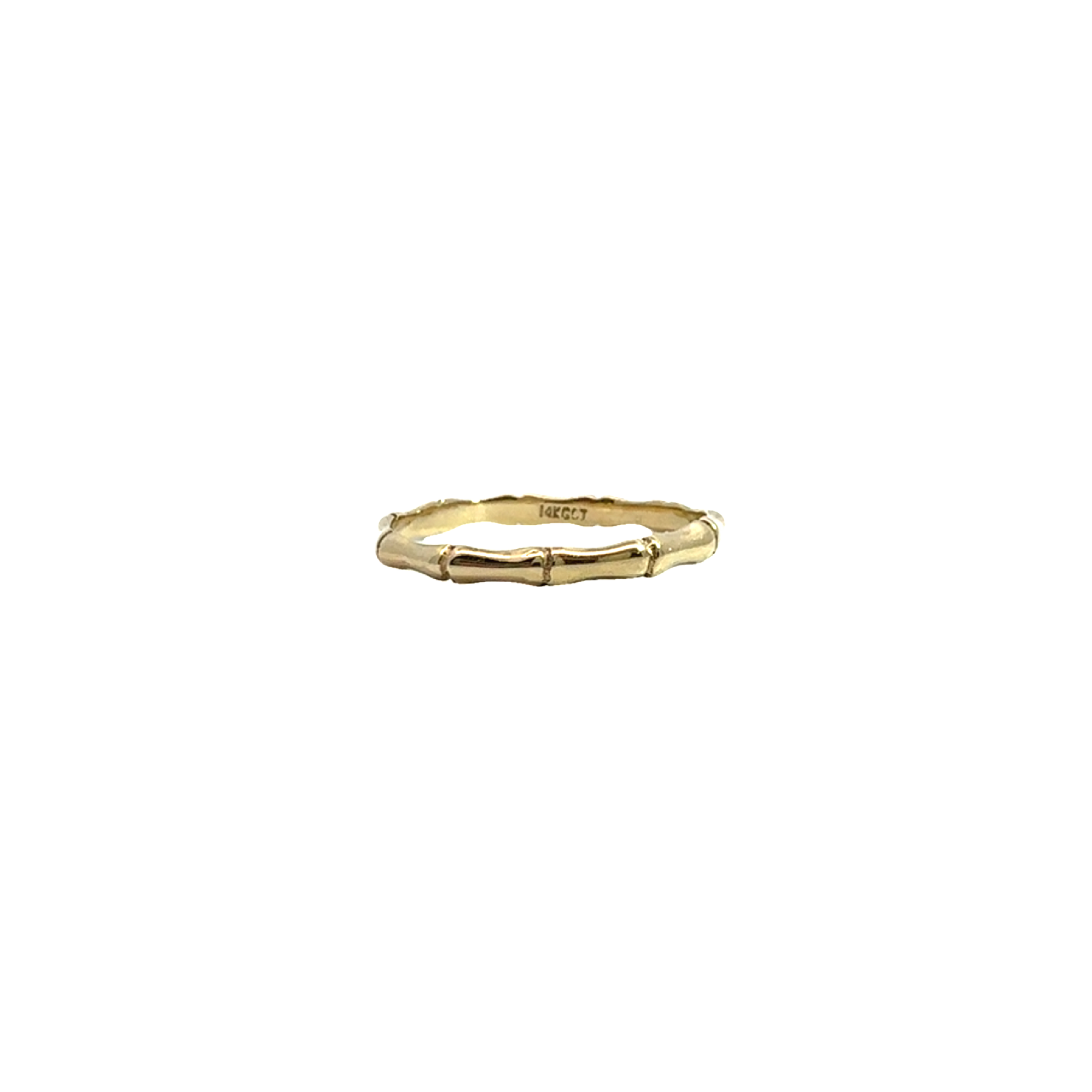 Estate 14k Yellow Gold Bamboo Band Ring