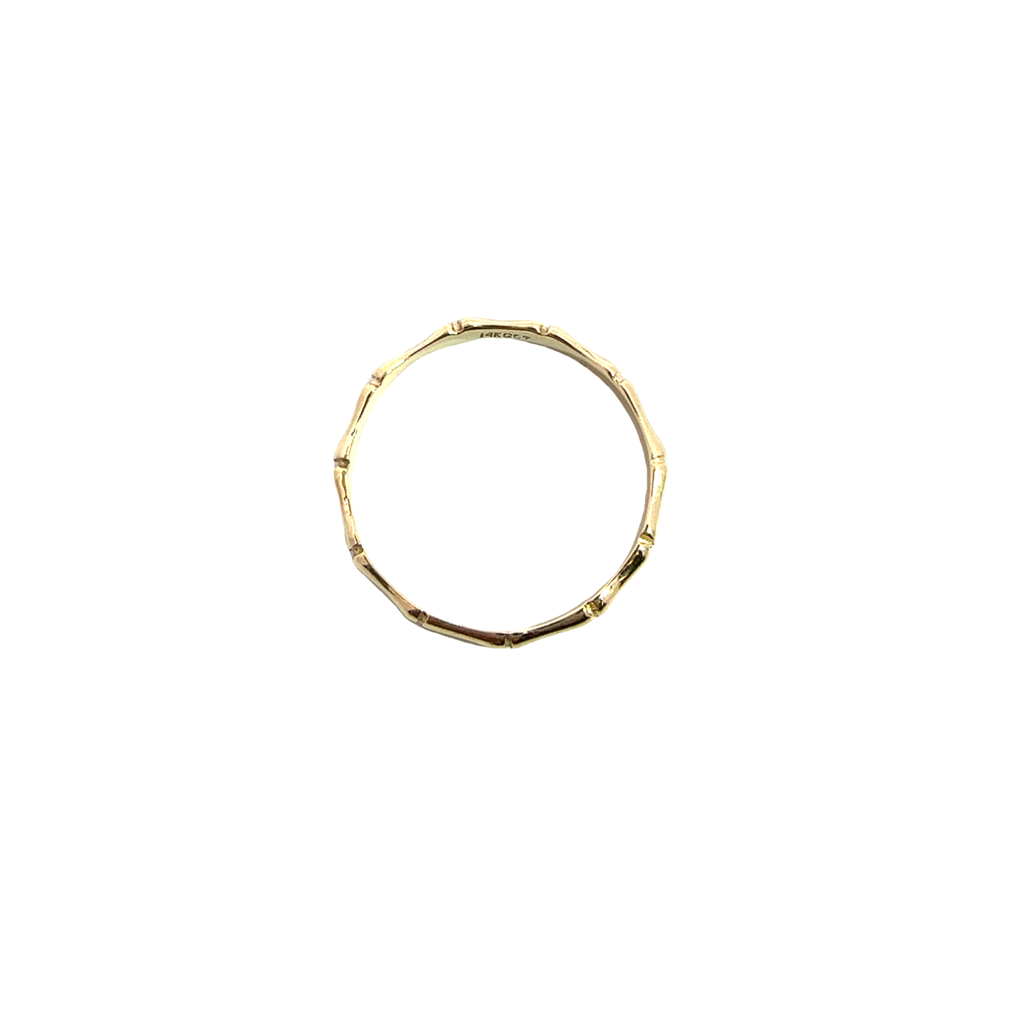 Estate 14k Yellow Gold Bamboo Band Ring