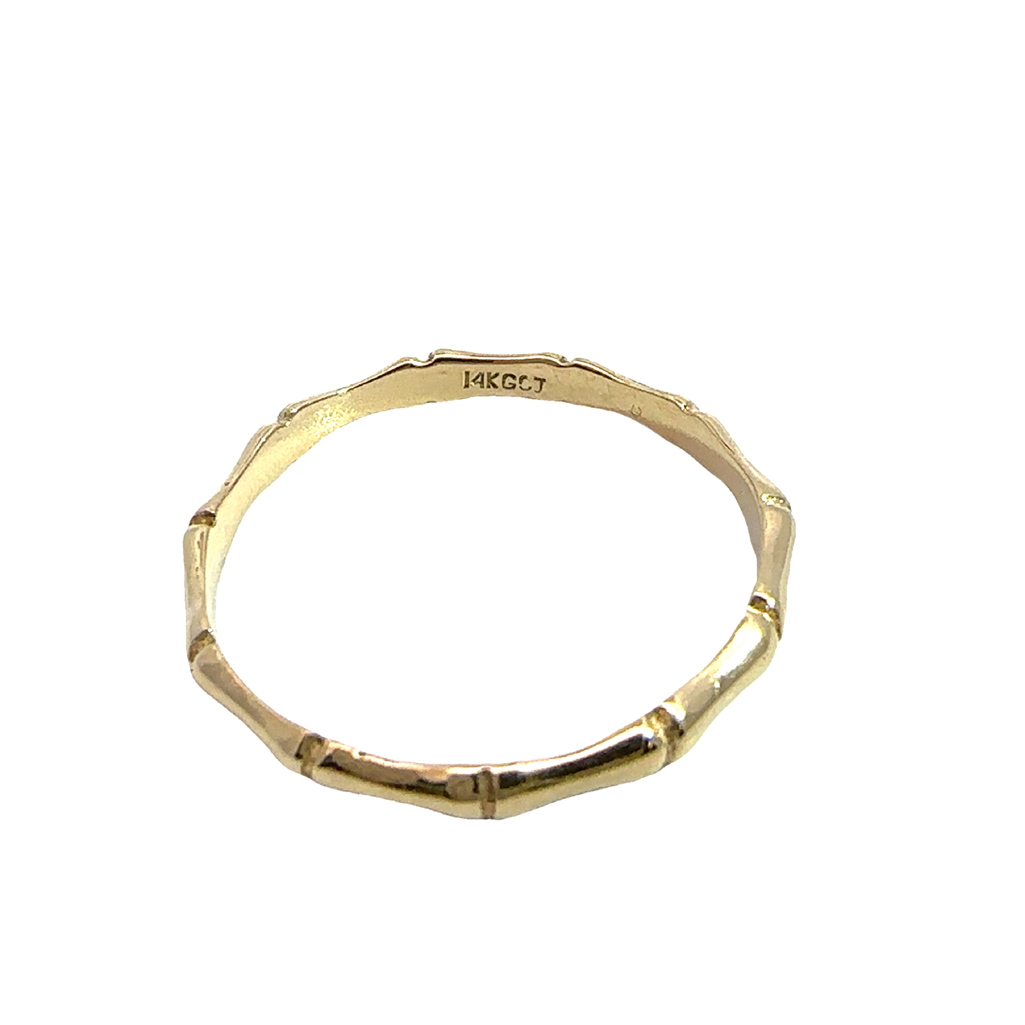 Estate 14k Yellow Gold Bamboo Band Ring