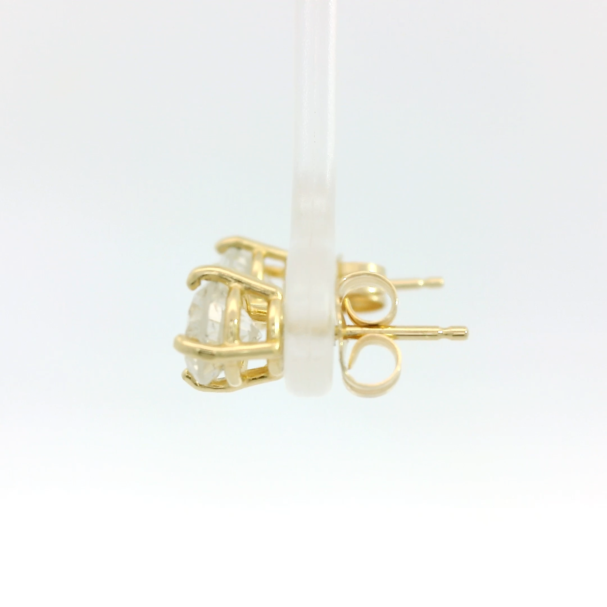 Estate 14k Yellow Gold 1.20cttw Diamond Stud Earrings