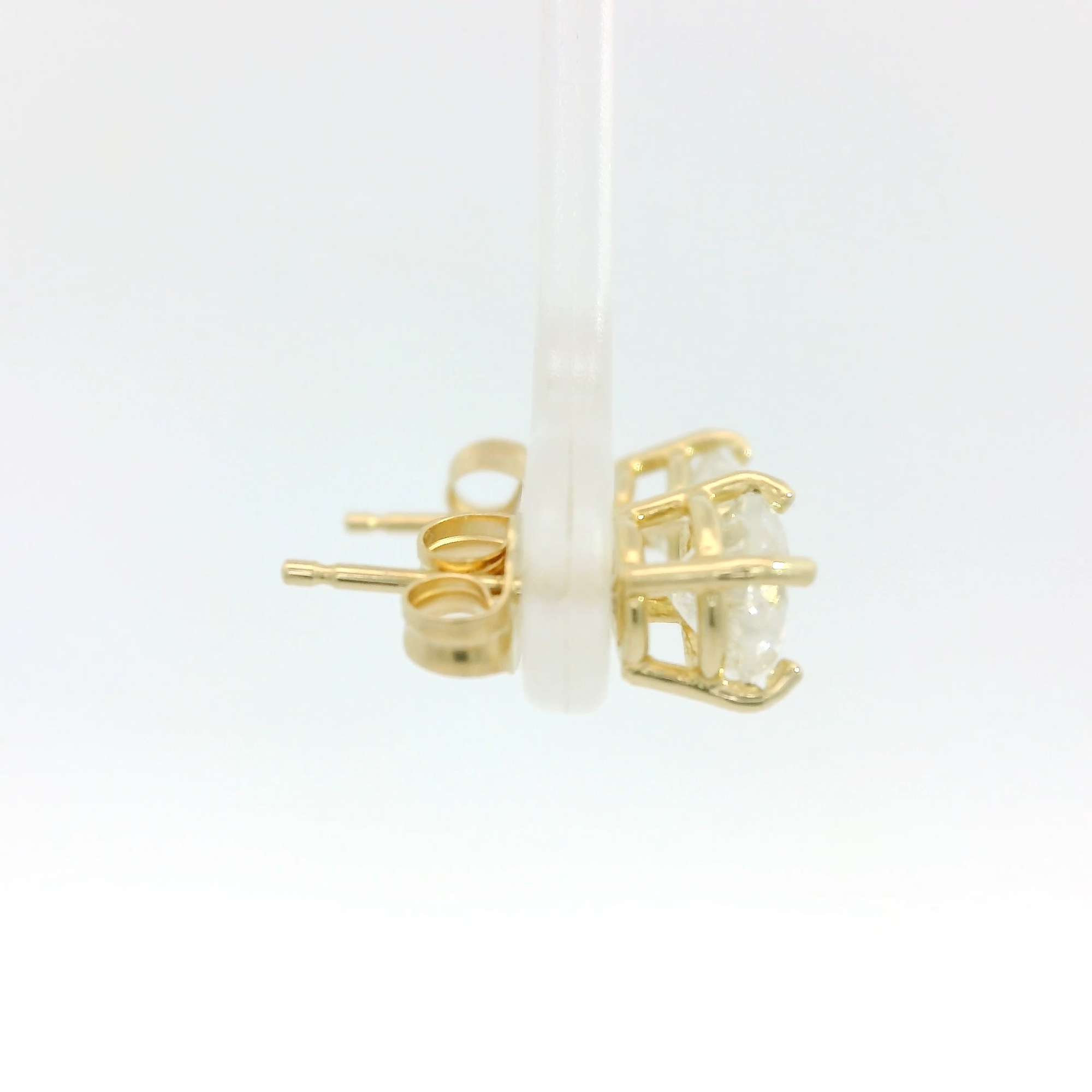 Estate 14k Yellow Gold 1.20cttw Diamond Stud Earrings