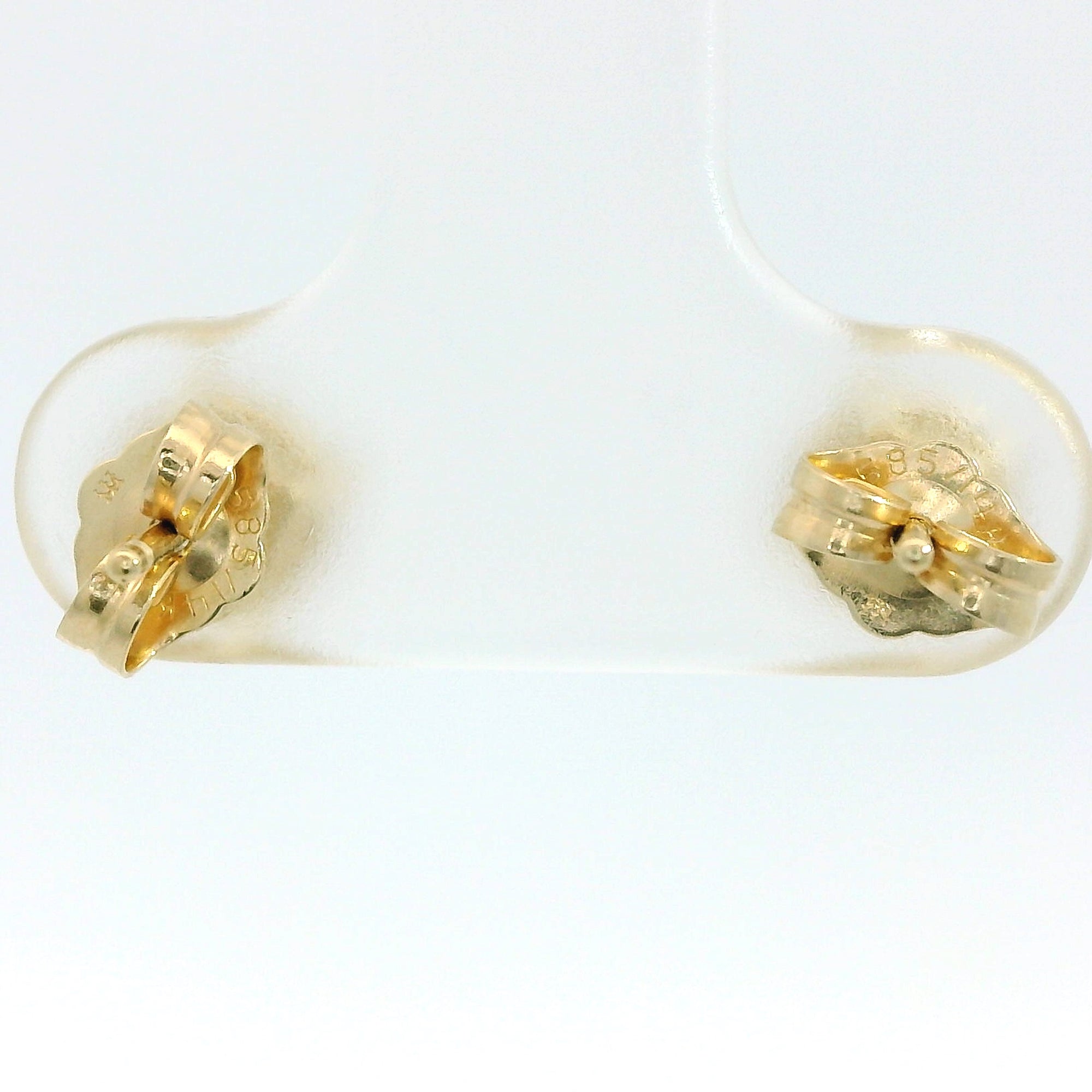 Estate 14k Yellow Gold 1.20cttw Diamond Stud Earrings