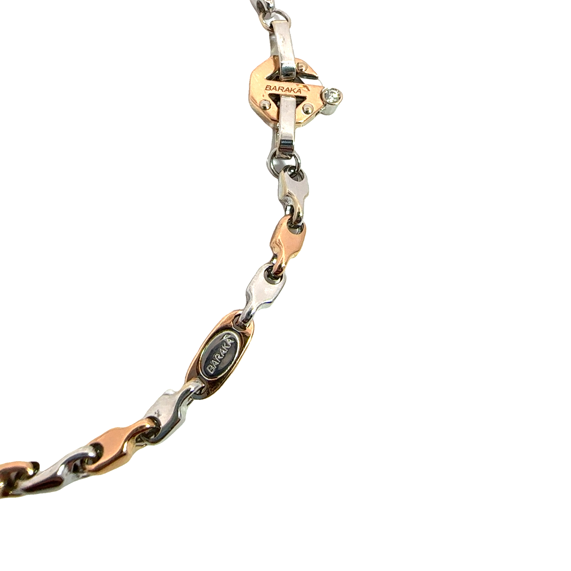 Estate Baraka Nexus Two-Tone 18k Gold Chain Bracelet 8"